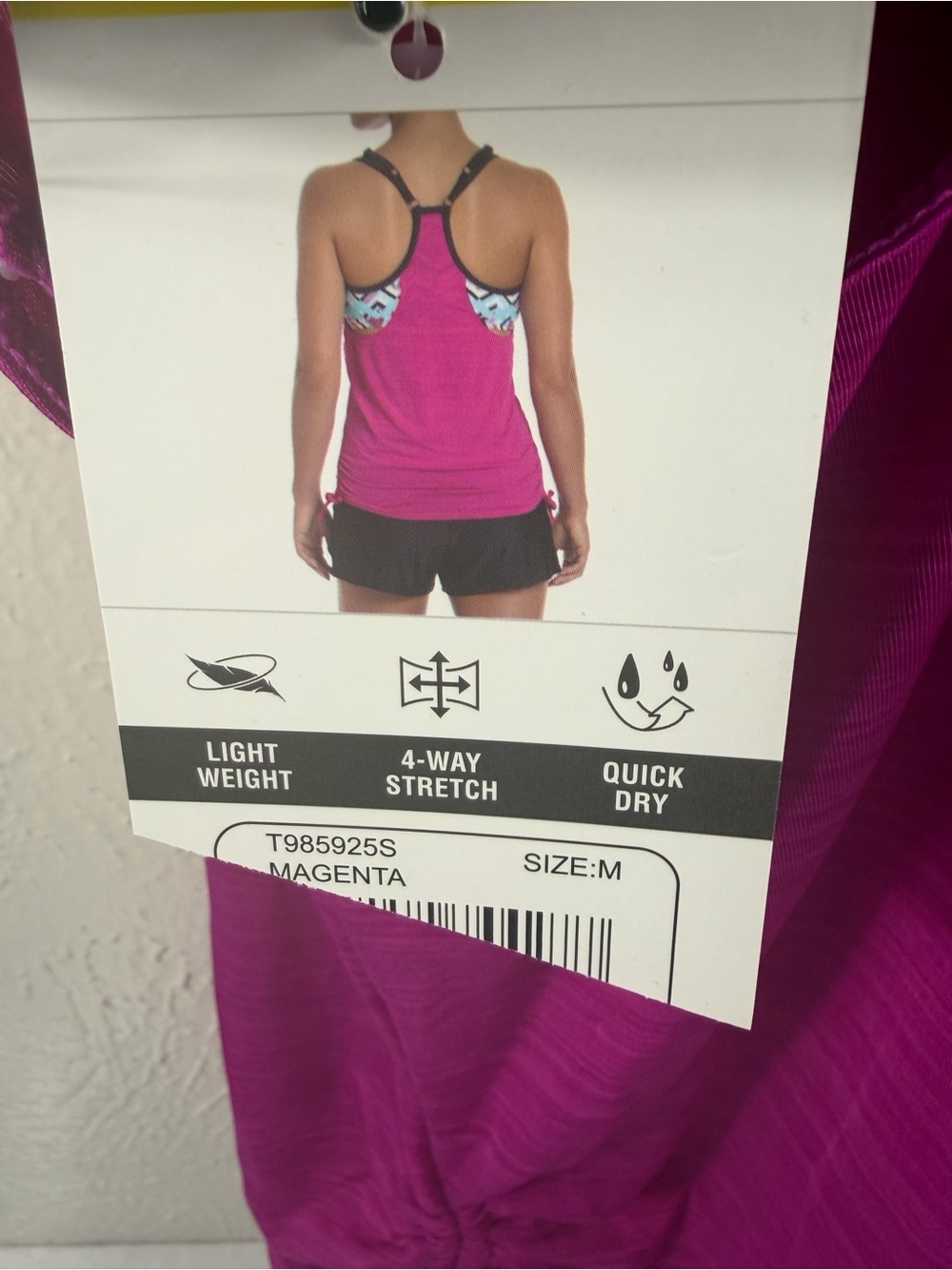 Tankini Swim Top ZeroXposur Magenta Size M NWT - Picture 4 of 9